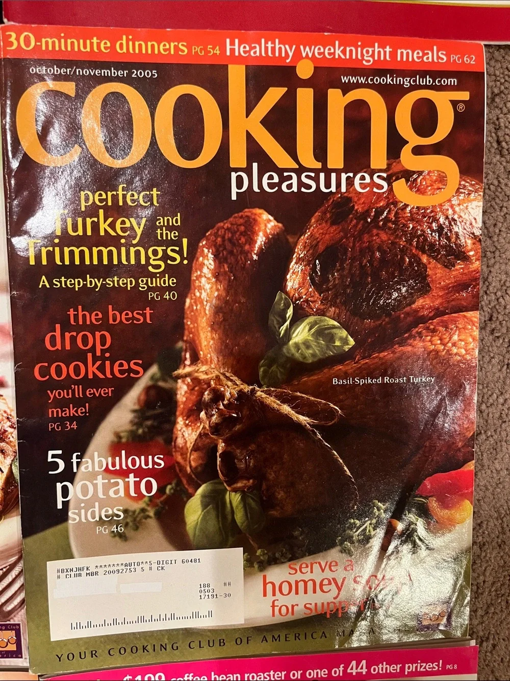 Cooking Pleasures Magazine Bundle - Assorted Red & White Covers